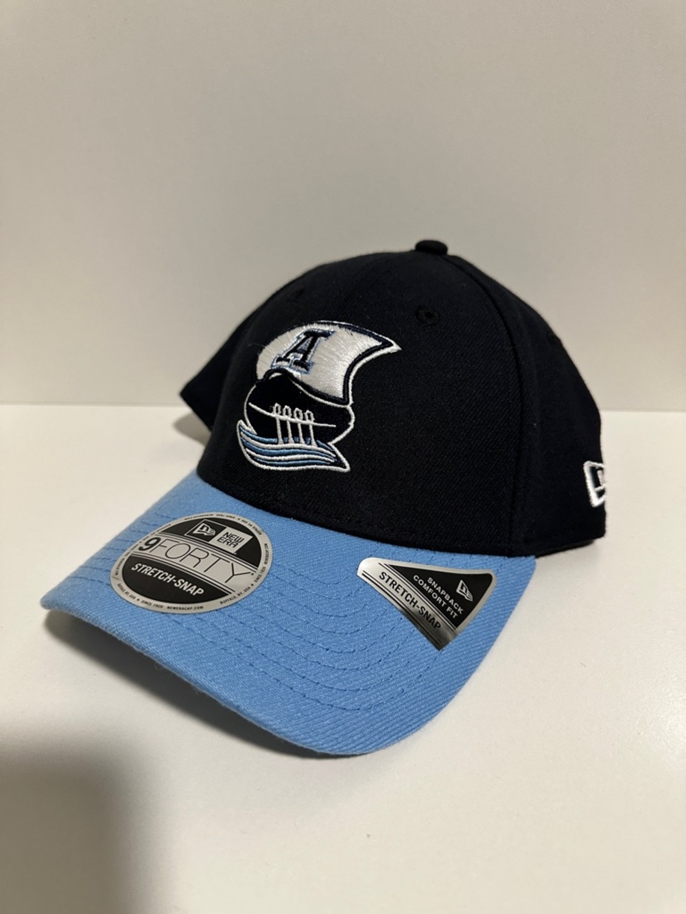 New Era CFL Toronto Argonauts Navy and Light Blue Curved Brim Baseball Cap